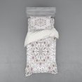 thumbnail image 1 of Ambesonne Ethnic Bedding Set 3 Pcs, Flower Swirls Doily Style, Twin, Pale Pink Pale Grey, 1 of 3