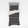 thumbnail image 1 of Ambesonne Ethnic Bedding Set 3 Pcs, Knitted Jacquard, Twin XL, Brown and Dark Blue, 1 of 2