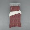 thumbnail image 1 of Ambesonne Ethnic Bedding Set 3 Pcs, Leaves Eastern, Twin, Burgundy Green, 1 of 2