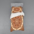 thumbnail image 1 of Ambesonne Ethnic Bedding Set 3 Pcs, Mandala Paisley Floral Art, Twin, Dark Brown Pale Brown, 1 of 2