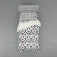 thumbnail image 1 of Ambesonne Ethnic Bedding Set 3 Pcs, Old Floral Leaf Ornament, Twin XL, Maroon Teal, 1 of 2