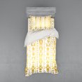 thumbnail image 1 of Ambesonne Ethnic Bedding Set 3 Pcs, Prehistoric Ombre Borders, Twin, Yellow and White, 1 of 3