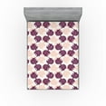 thumbnail image 1 of Ambesonne Ethnic Boho Fitted Sheet, Modern Bohemian Floral, King Size, Pale Salmon Plum and Ivory, 1 of 5