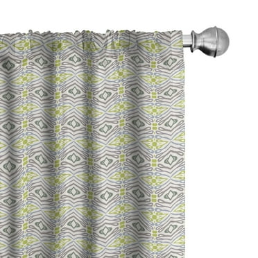 Ambesonne Ethnic Curtains, Axially Symmetric Design, Pair of 28"x95", Multicolor