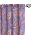 thumbnail image 1 of Ambesonne Ethnic Curtains, Boho Paisley Persian, Pair of 28"x63", Lavender Peach Cream, 1 of 5