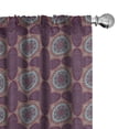 thumbnail image 1 of Ambesonne Ethnic Curtains, Flower with Oriental Effect, Pair of 28"x95", Multicolor, 1 of 5