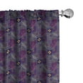 thumbnail image 1 of Ambesonne Ethnic Curtains, Hippie Style Circle Print, Pair of 28"x84", Dark Purple Pale Brown, 1 of 5