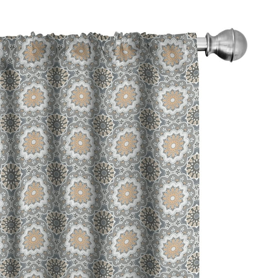 Ambesonne Ethnic Curtains, Moroccan Folklore, Pair of 28"x95", Multicolor