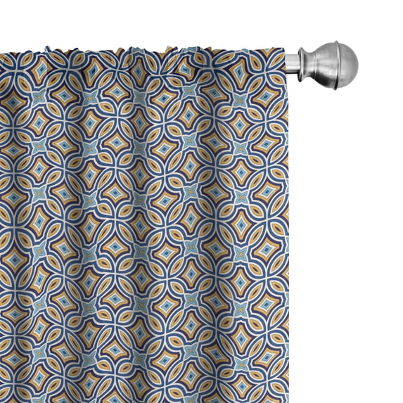 Ambesonne Ethnic Curtains, Moroccan Oriental Royal, Pair of 28"x95", Multicolor