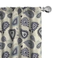 thumbnail image 1 of Ambesonne Ethnic Curtains, Moroccan Paisley Motif, Pair of 28"x95", Multicolor, 1 of 5