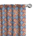 thumbnail image 1 of Ambesonne Ethnic Curtains, Oriental Geometric Motif, Pair of 28"x63", Multicolor, 1 of 5