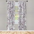 thumbnail image 1 of Ambesonne Ethnic Curtains, Retro Pattern Abstract Art, Pair of 28"x95", Pale Purpleblue, 1 of 2