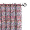 thumbnail image 1 of Ambesonne Ethnic Curtains, Retro Spring Aztec Art, Pair of 28"x63", Pale Blue Indigo, 1 of 5