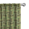 thumbnail image 1 of Ambesonne Ethnic Curtains, Stripe Motifs, Pair of 28"x84", Multicolor, 1 of 5