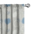 thumbnail image 1 of Ambesonne Ethnic Curtains, Sun Like Abstract Shapes Art, Pair of 28"x84", Cadet Blue and Pale Grey, 1 of 5
