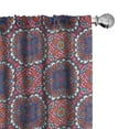 thumbnail image 1 of Ambesonne Ethnic Curtains, Tibet Flowers, Pair of 28"x95", Multicolor, 1 of 5
