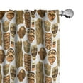 thumbnail image 1 of Ambesonne Ethnic Curtains, Vintage Plot Tribal Motifs, Pair of 28"x63", Dark Rosewood and Almond, 1 of 4