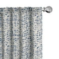 thumbnail image 1 of Ambesonne Ethnic Curtains, Watercolor Hippie Grid, Pair of 28"x63", Navy Blue and Beige, 1 of 5