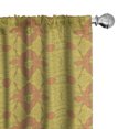thumbnail image 1 of Ambesonne Ethnic Curtains, Whimsical Ornament Shapes, Pair of 28"x63", Earth Yellow Dark Peach, 1 of 4