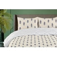 thumbnail image 1 of Ambesonne Ethnic Down Alternative Quilt Comforter, Traditional Square Pattern, Full, Cream Dark Lavender, 1 of 1