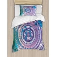 thumbnail image 1 of Ambesonne Ethnic Duvet Cover Set, Mandala Eastern, Twin, Lilac and Blue, 1 of 3