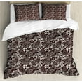 thumbnail image 1 of Ambesonne Ethnic Duvet Cover Set, Traditional Folk Retro, 2-Calking, Black Cream, 1 of 7