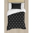 thumbnail image 1 of Ambesonne Ethnic Duvet Cover Sets, Antique Futuristic Motifs, 2-Twin, Charcoal Grey Black, 1 of 4