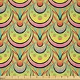 thumbnail image 1 of Ambesonne Ethnic Fabric by the Yard Microfiber, Bohemian Eastern Pattern, 10 Yards, Mustard Coral Turquoise, 1 of 2