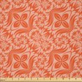 thumbnail image 1 of Ambesonne Ethnic Fabric by the Yard Microfiber, Chrysanthemum Maximum, 10 Yards, Vermilion and Coral, 1 of 2