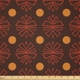 thumbnail image 1 of Ambesonne Ethnic Fabric by the Yard Microfiber, Tribal Culture Inspired Art, 10 Yards, Brown Vermilion Marigold, 1 of 1