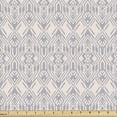 thumbnail image 1 of Ambesonne Ethnic Fabric by the Yard Upholstery, Aztec Style Lines Ornament, 5 Yards, Ivory Pale Grey, 1 of 5