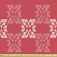 thumbnail image 1 of Ambesonne Ethnic Fabric by the Yard Upholstery, Boho Feel Tribal Shapes Art, 3 Yards, Dark Coral and Pastel Pink, 1 of 5