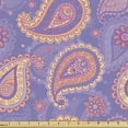 thumbnail image 1 of Ambesonne Ethnic Fabric by the Yard Upholstery, Boho Paisley Persian, 10 Yards, Lavender Peach Cream, 1 of 5