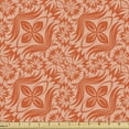 thumbnail image 1 of Ambesonne Ethnic Fabric by the Yard Upholstery, Chrysanthemum Maximum, 1 Yard, Vermilion and Coral, 1 of 5