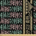 thumbnail image 1 of Ambesonne Ethnic Fabric by the Yard Upholstery, Fish Arrows Triangles Art, 10 Yards, Pastel Brown Almond Green, 1 of 5