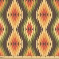 thumbnail image 1 of Ambesonne Ethnic Fabric by the Yard Upholstery, Mexican Geometric Ornament, 10 Yards, Slate Brown Dark Salmon, 1 of 1