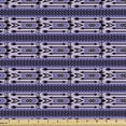thumbnail image 1 of Ambesonne Ethnic Fabric by the Yard Upholstery, Minimalist Arrows Stripes, 10 Yards, Blue Violet and Charcoal Grey, 1 of 5