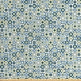 thumbnail image 1 of Ambesonne Ethnic Fabric by the Yard Upholstery, Traditional Moroccan, 3 Yards, Blue Yellow White, 1 of 4