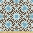 thumbnail image 1 of Ambesonne Ethnic Fabric by the Yard Upholstery, Traditional Mosaic Like Art, 3 Yards, Brown and Azure Blue, 1 of 5