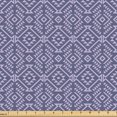 thumbnail image 1 of Ambesonne Ethnic Fabric by the Yard Upholstery, Tribal Triangle Diamond Line, 1 Yard, Purpleblue and Dark Indigo, 1 of 5