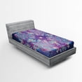 thumbnail image 1 of Ambesonne Ethnic Fitted Sheet, Cosmos Art Space, Twin XL Size, Pale Pink Purple, 1 of 2