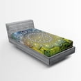 thumbnail image 1 of Ambesonne Ethnic Fitted Sheet, Mandala Boho, Twin XL Size, Multicolor, 1 of 2