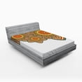 thumbnail image 1 of Ambesonne Ethnic Fitted Sheet, Paisley Eastern Oriental, Full Size, Multicolor, 1 of 2