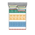 thumbnail image 1 of Ambesonne Ethnic Fitted Sheet & Pillow Sham Set, Coloful Greek Tiles, Full, Multicolor, 1 of 2