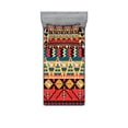 thumbnail image 1 of Ambesonne Ethnic Fitted Sheet & Pillow Sham Set, Flowers Arrows, Twin, Multicolor, 1 of 2