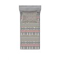 thumbnail image 1 of Ambesonne Ethnic Fitted Sheet & Pillow Sham Set, Geometric Pattern, Twin, Cream Black Ruby, 1 of 2