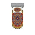thumbnail image 1 of Ambesonne Ethnic Fitted Sheet & Pillow Sham Set, Hippie Bohem, Twin, Multicolor, 1 of 2