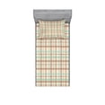 thumbnail image 1 of Ambesonne Ethnic Fitted Sheet & Pillow Sham Set, Old Traditional Design, Twinxl, Mint Green Beige Umber, 1 of 2