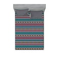 thumbnail image 1 of Ambesonne Ethnic Fitted Sheet & Pillow Sham Set, Style, Full, Multicolor, 1 of 2