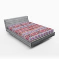 thumbnail image 1 of Ambesonne Ethnic Fitted Sheet, Retro Spring Aztec Art, Full Size, Pale Blue Indigo, 1 of 3